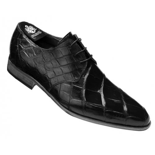 Mauri "Bernini" 4580 Black Genuine All Over Alligator Shoes